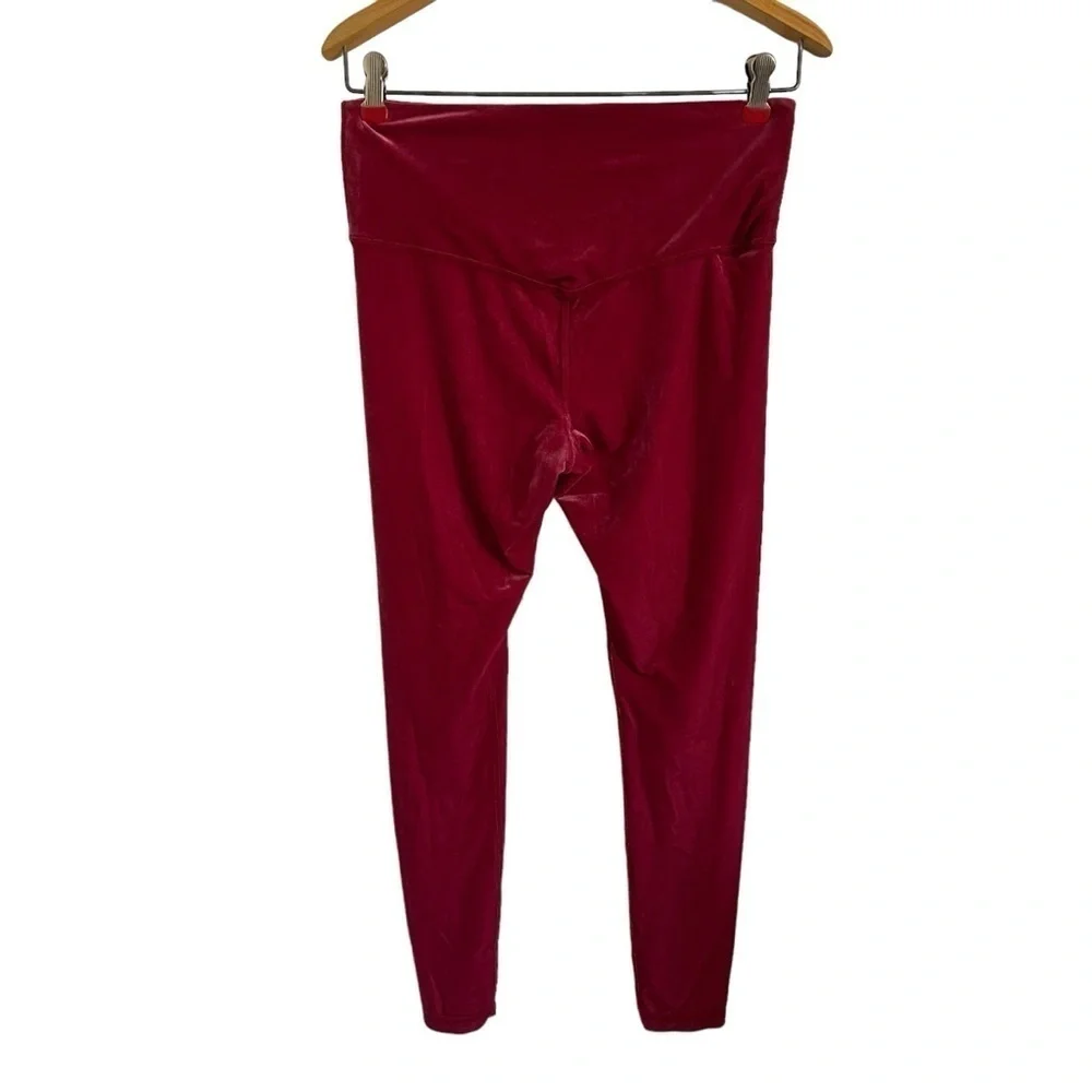 ATHLETA‎ Elation Velvet Tight Leggings and Cropped Workout Top Matching Set